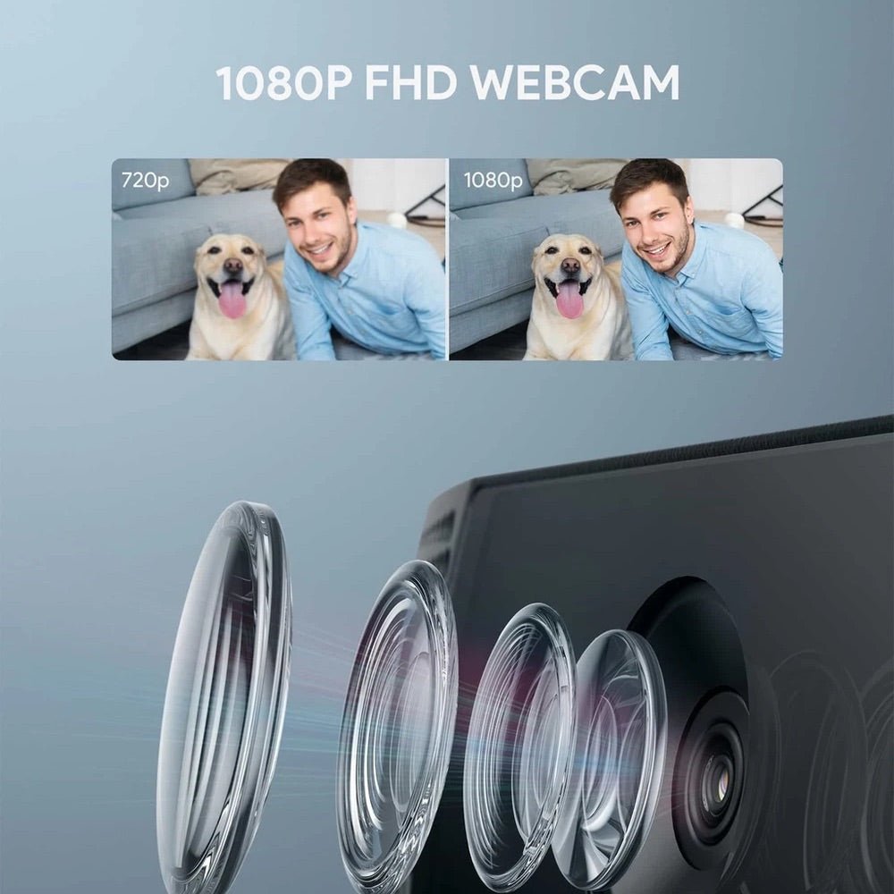 Gadget Aukey Webcam Cámara para Computadora de 1080p con Enfoque Automático Color Negro — foto 4