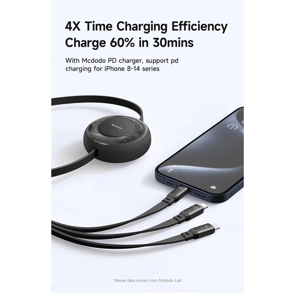 Cable McDodo CA-5220 3 en 1 USB-C a Lightning y Micro — foto 3