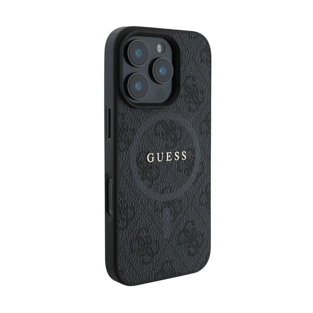 GUESS Hc MagSafe Pu 4g Ring Classic Logo Black iPhone 16 Pro — foto 2