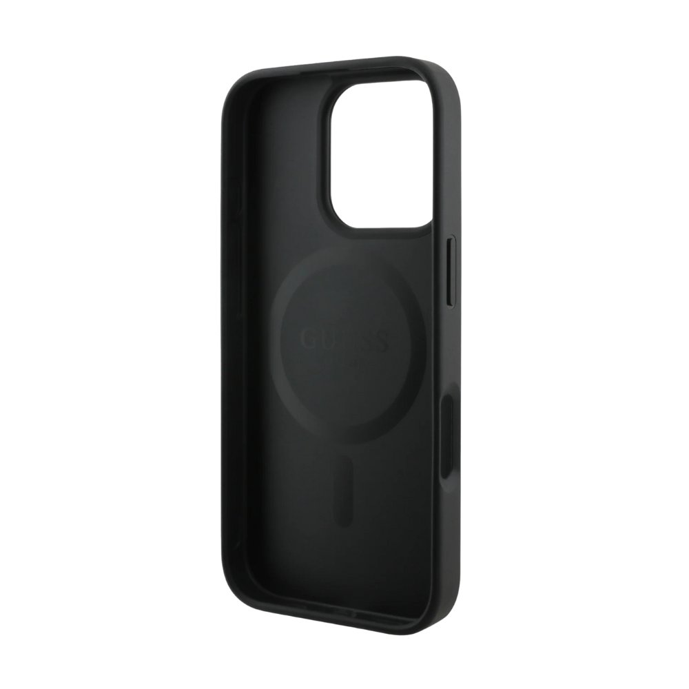 GUESS Hc MagSafe Pu 4g Ring Classic Logo Black iPhone 16 Pro — foto 3