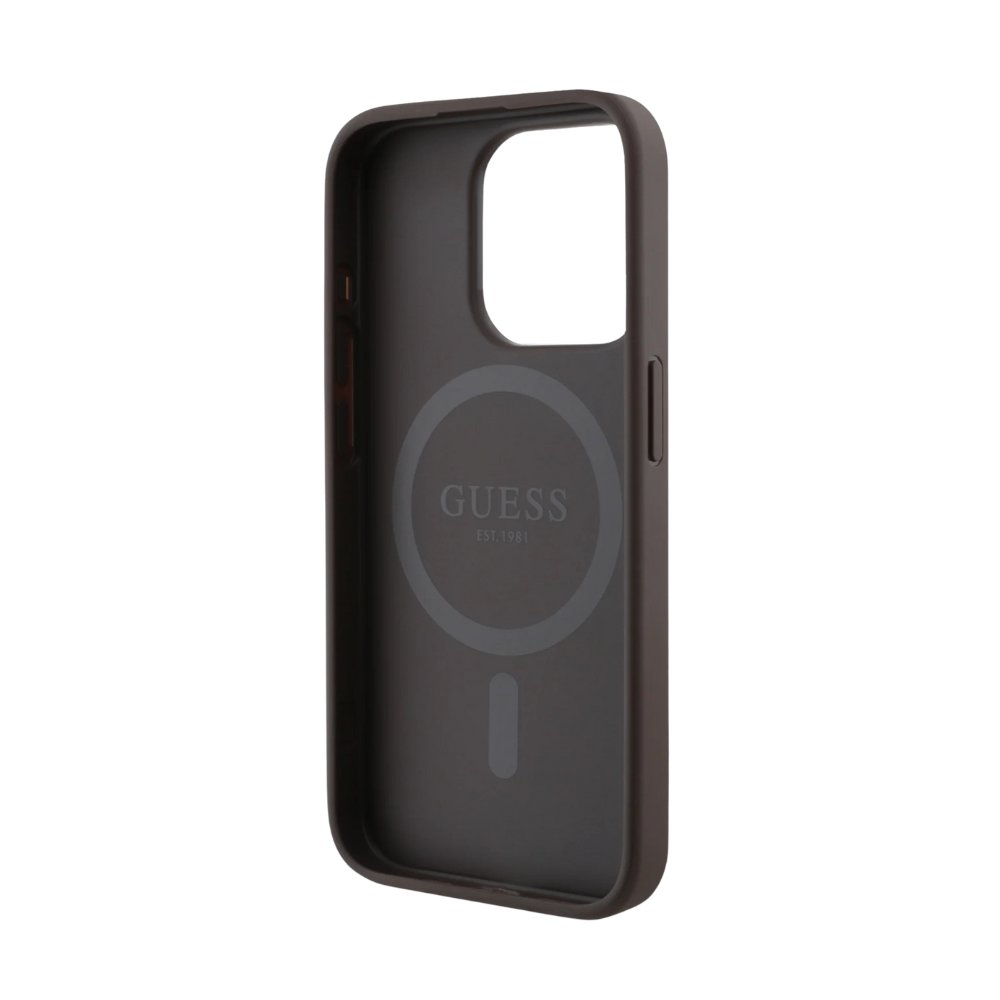GUESS Hc MagSafe Pu 4g Small 4g And Classic Brown iPhone 16 Pro — foto 3