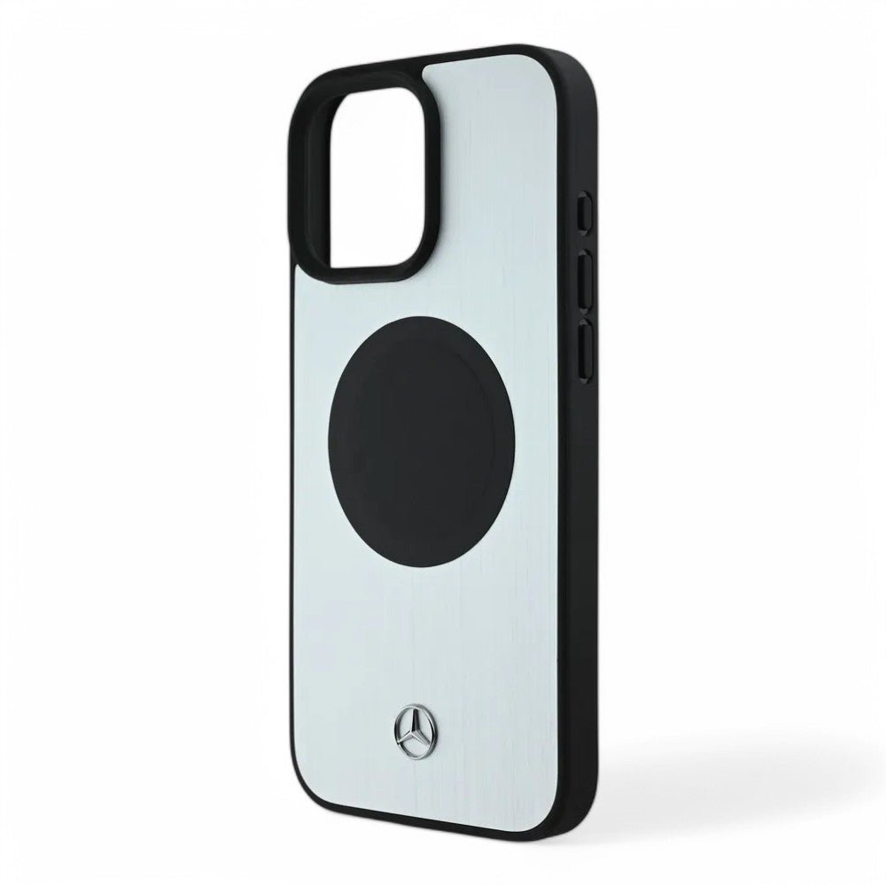 Mercedes-benz Mb Leather & Alu MagSafe Case Silver iPhone 16 Pro Max — foto 4