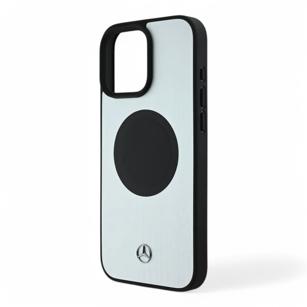Mercedes-benz Mb Leather & Alu MagSafe Case Silver iPhone 16 Pro Max — foto 7