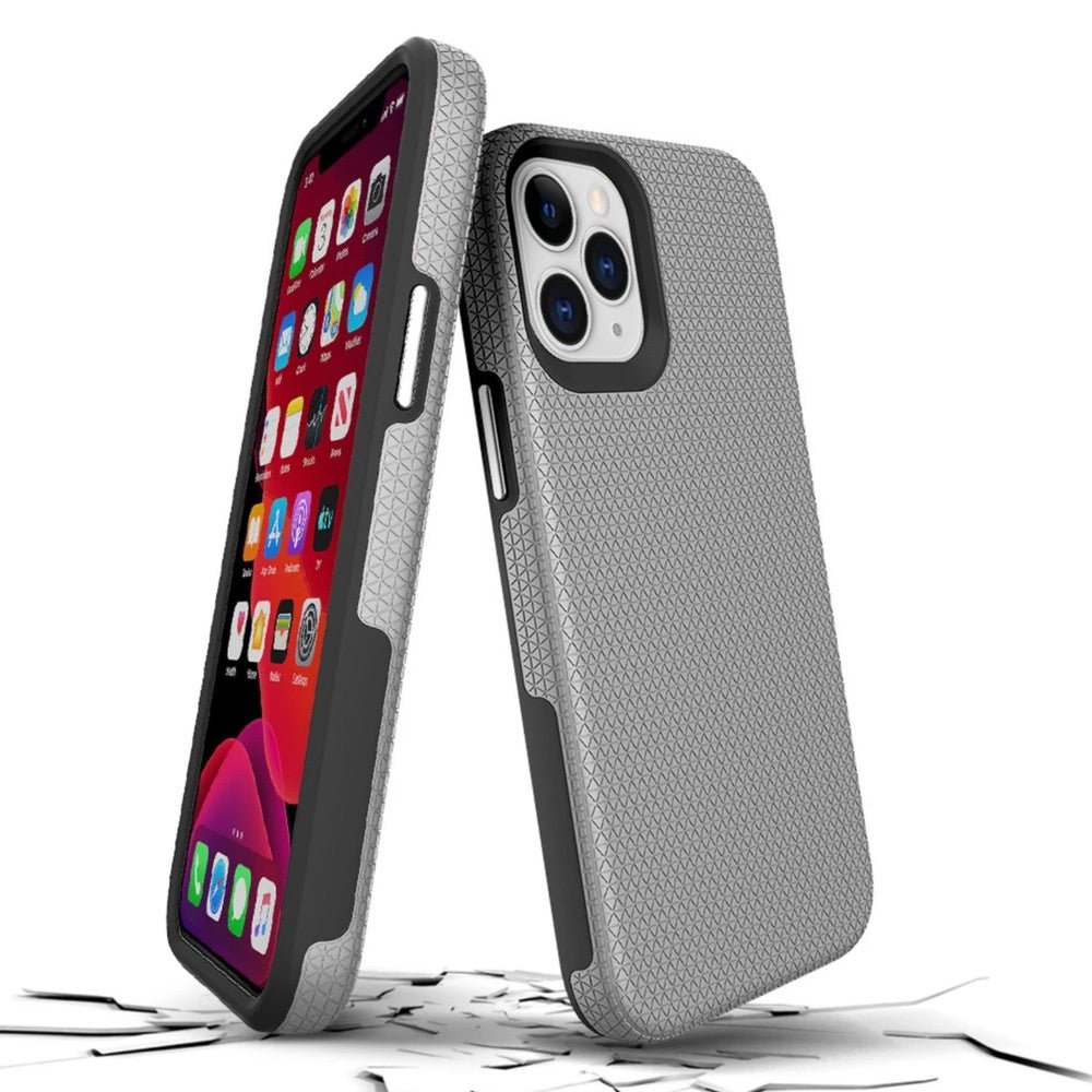 Estuche Clásico Prodigee Rockee Silver Apple iPhone 13 Pro Color Gris