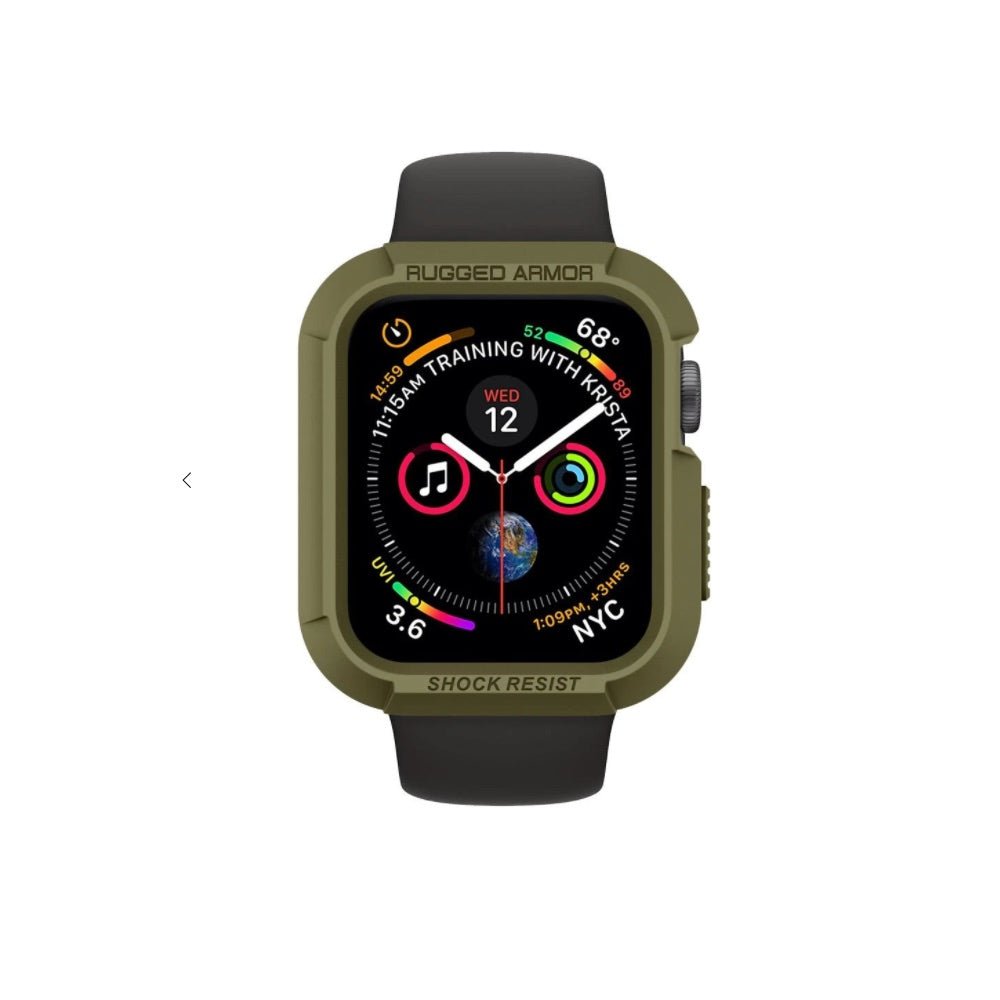 Estuche Watch Bumper Spigen Rugged Armor Apple 40 / 41 Mm Color Verde — foto 2