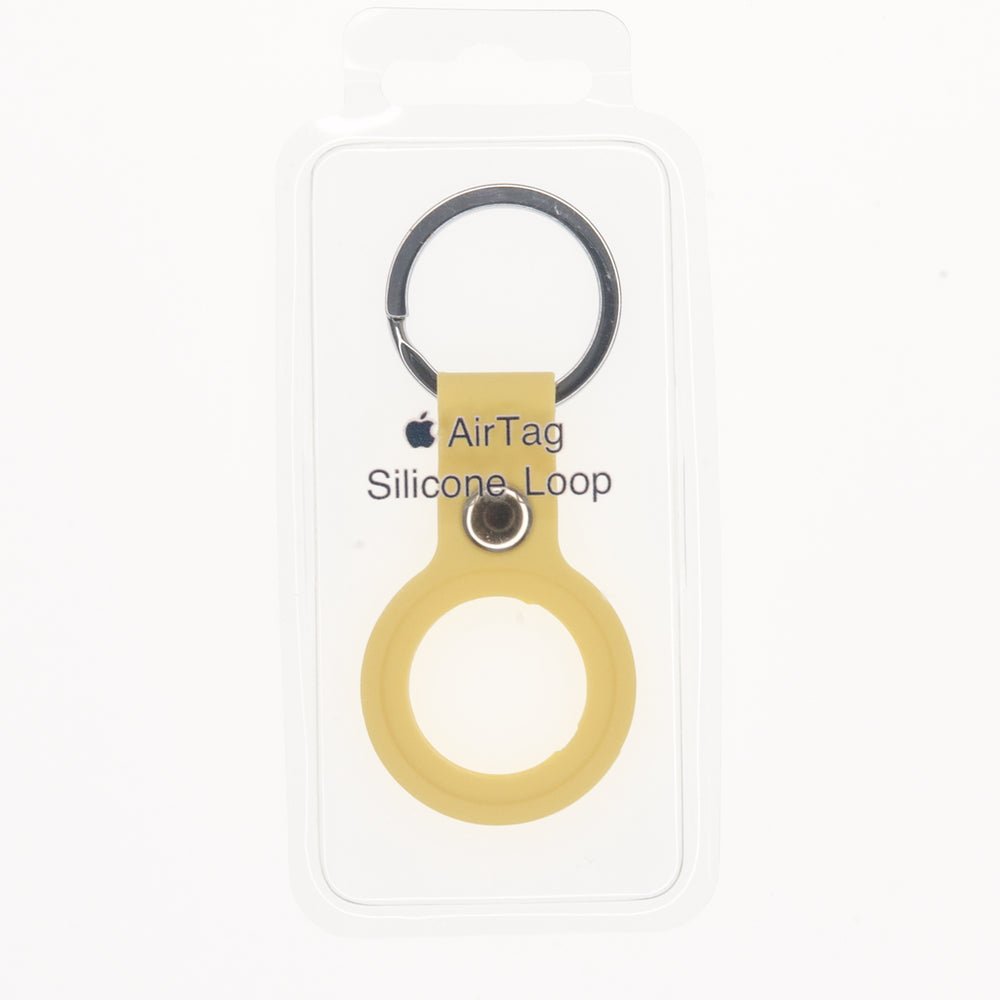 Estuche Silicon El Rey Abierto Ambolado para Airtag - Amarillo