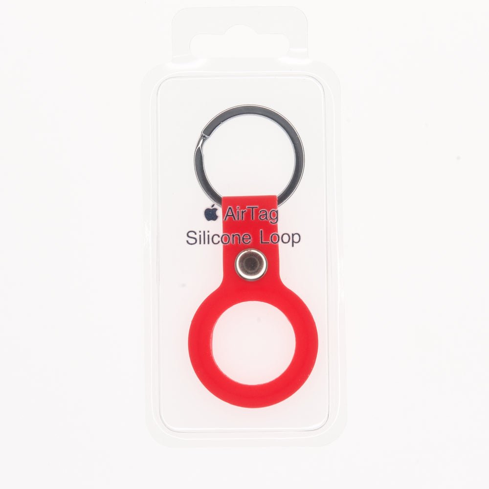 Estuche Silicon El Rey Silicon Abierto Ambolado Airtag Apple Todos Color Rojo