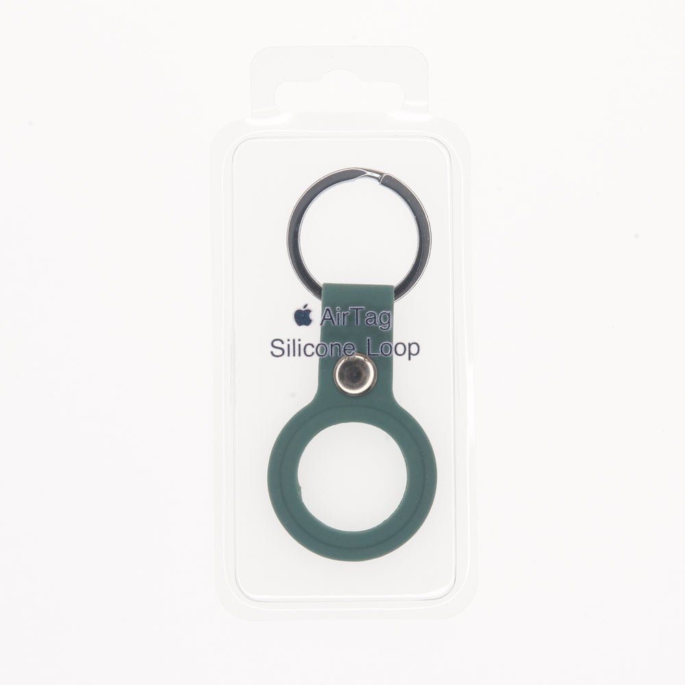 Estuche Silicon El Rey Silicon Abierto Ambolado Airtag Apple Todos Color Verde Militar