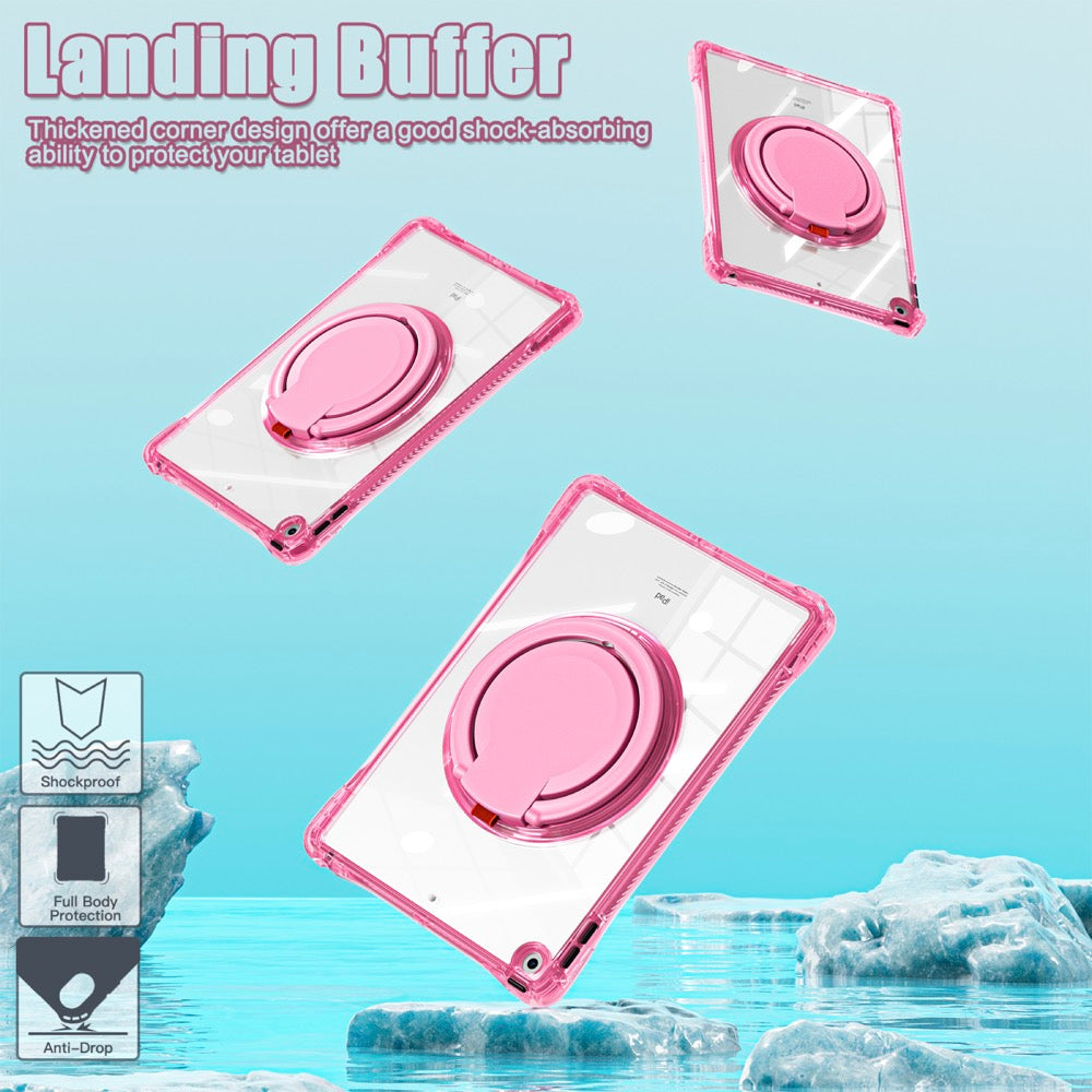 Estuche Transparent B Series Modelo iPad 10.2 Color Fucsia con Strap — foto 8