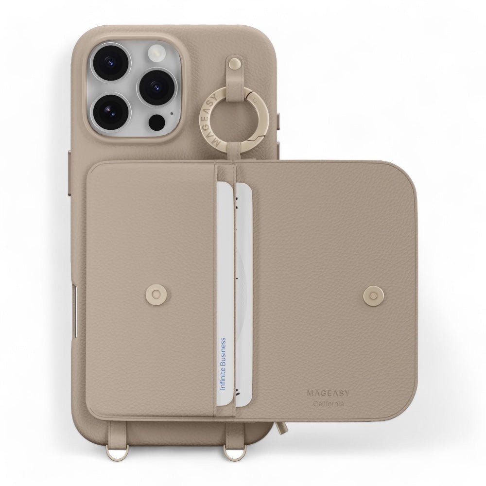 Estuche SwitchEasy Wallet iPhone 16 Pro Pouch M Wallet Phone Case With Stand Camel Brown Color Cafe — foto 2