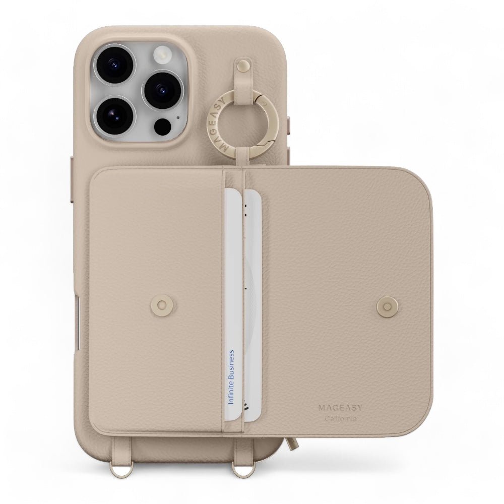 Estuche SwitchEasy Wallet iPhone 16 Pro Pouch M Wallet Phone Case With Stand Color Rosado Arena — foto 2