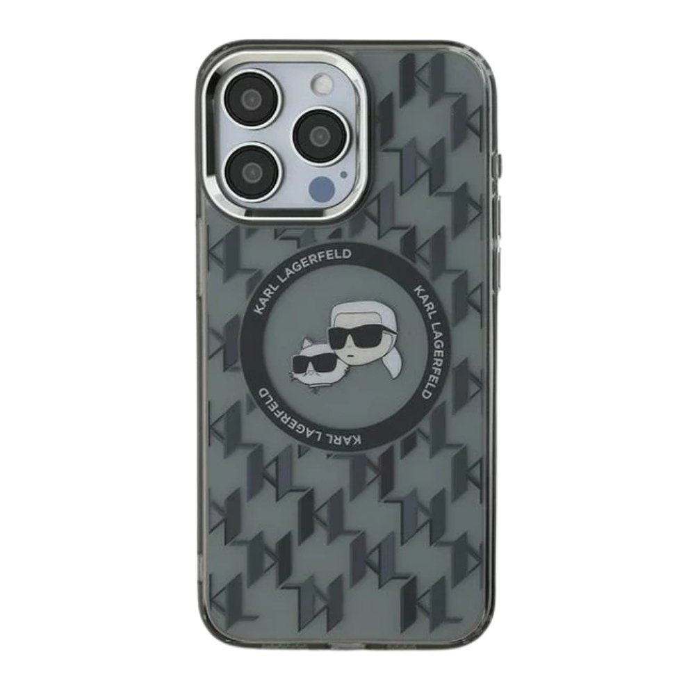 Estuche Karl Lagerfeld Hc MagSafe Iml Metal Monogram Kc Heads Black iPhone 16 Pro Max — foto 2