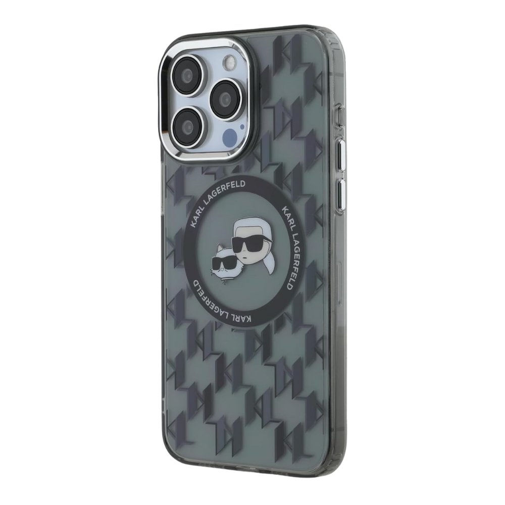 Estuche Karl Lagerfeld Hc MagSafe Iml Metal Monogram Kc Heads Black iPhone 16 Pro Max