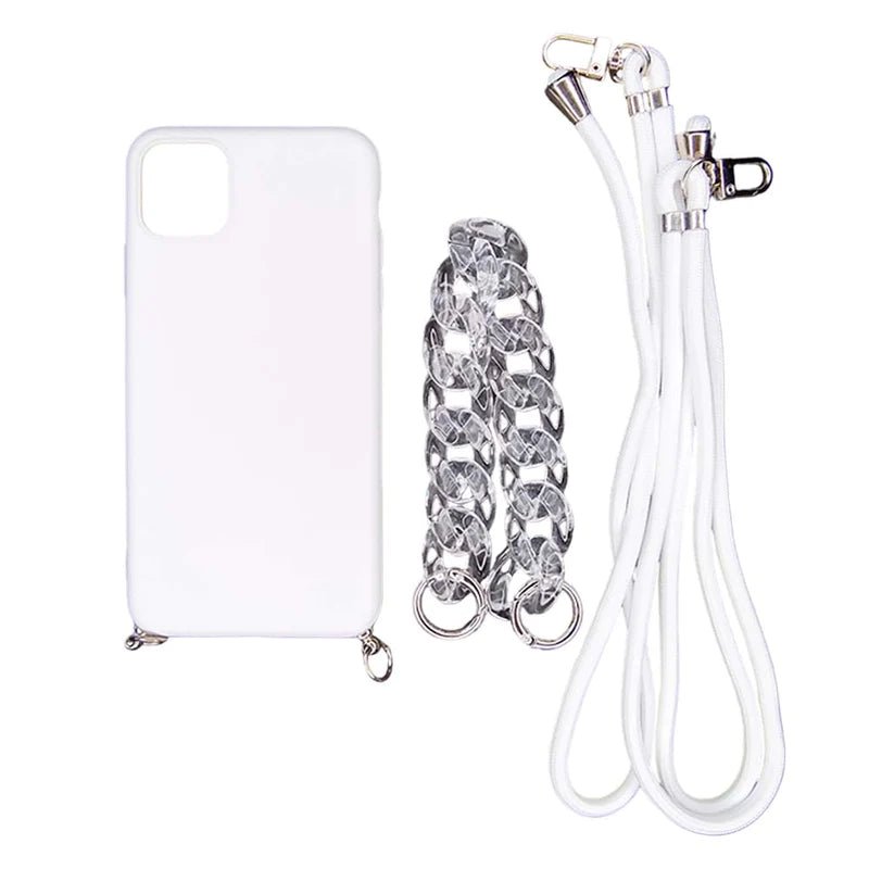 Estuche el Rey Strap iPhone 14 Pro Strap de Mano + Strap Hombro Color Blanco