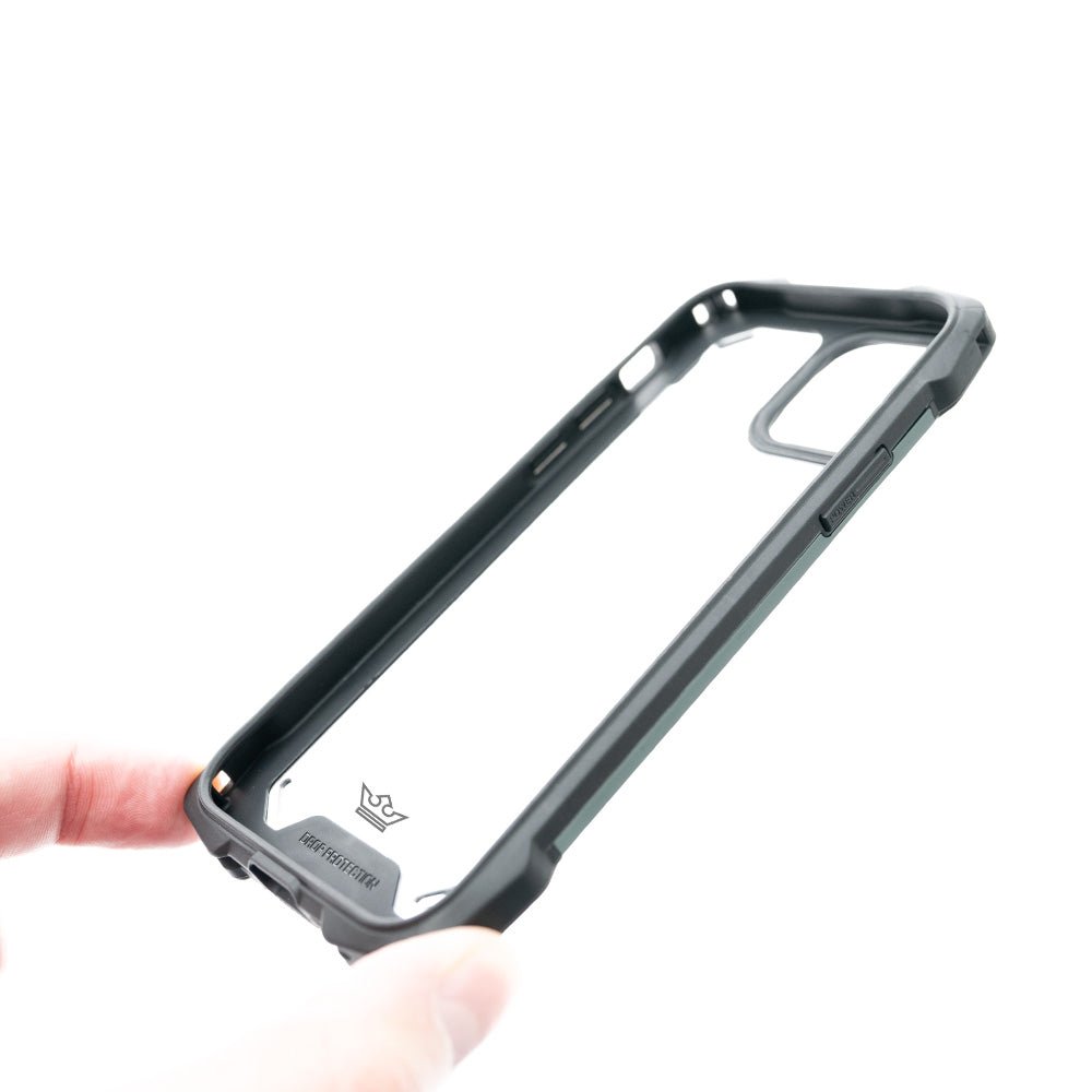 Estuche Clásico el Rey Impact 10 Metros de Protección Apple iPhone 12 Pro Max Color Negro / Gris — foto 3