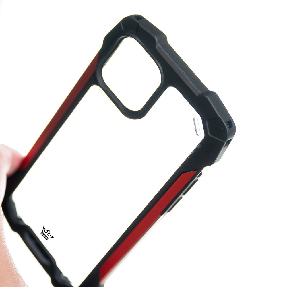 Estuche Clásico el Rey Impact 10 Metros de Protección Apple iPhone 12 Pro Max Color Negro / Rojo — foto 5