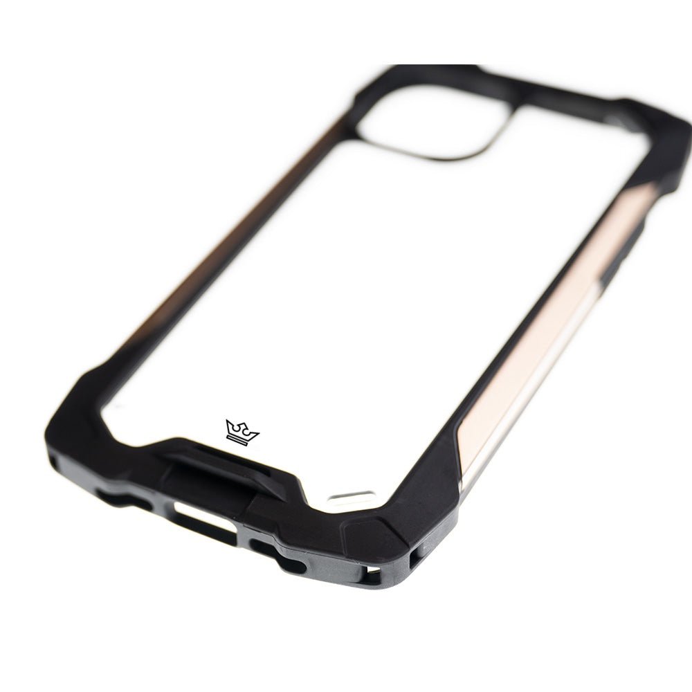 Estuche Clásico El Rey Impact 10 Metros de Protección Apple iPhone 13 Pro Max Color Negro / Dorado — foto 2