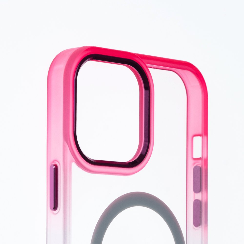 Estuche MagSafe el Rey Degrade Borde y MagSafe Apple iPhone 13 Pro Max Color Rosado / Turquesa — foto 4