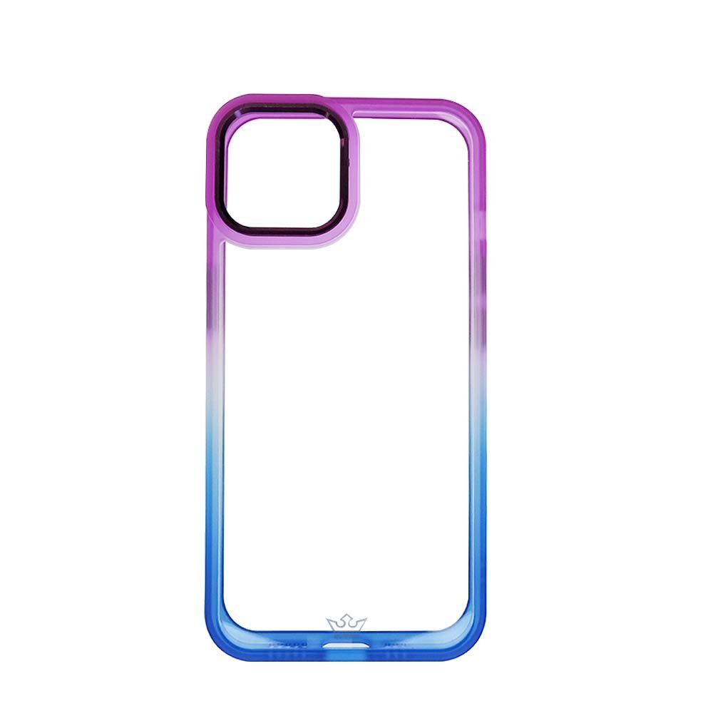 Estuche Clásico el Rey Degrade Apple iPhone 14 Plus Color Morado / Azul