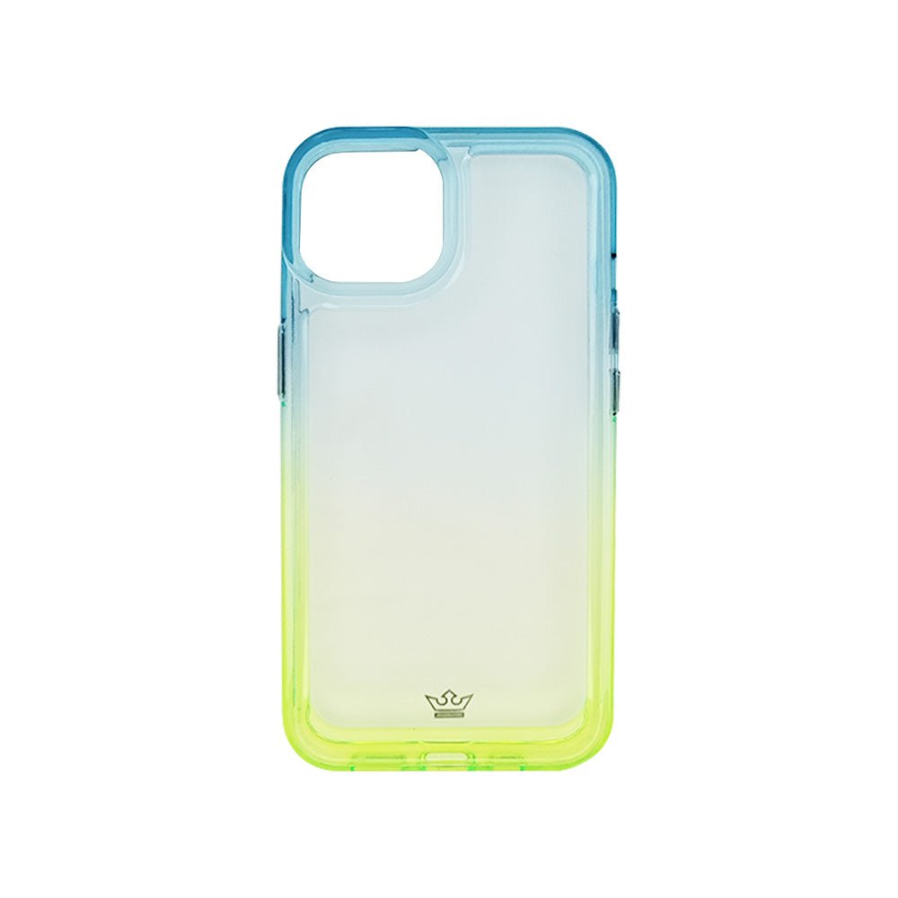 Estuche Clásico el Rey Degrade Apple iPhone 14 Color Turquesa / Verde