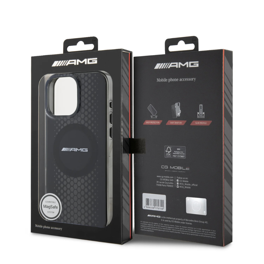 Amg Hc MagSafe Double Layer Transparent Graphics Black iPhone 16 Pro Max — foto 4