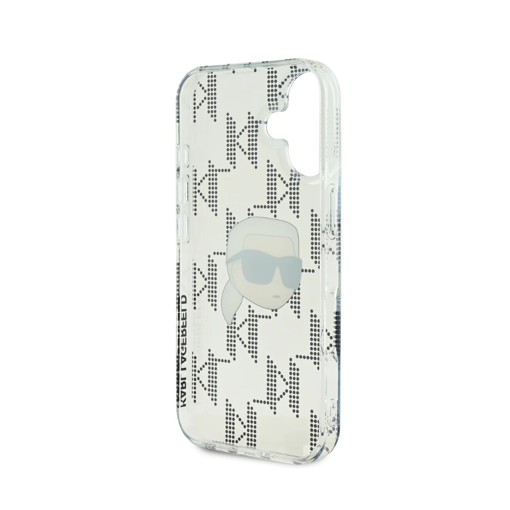 Estuche Karl Lagerfeld Hc Iml K. Head Monogram Electroplated Transparent iPhone 16 — foto 3