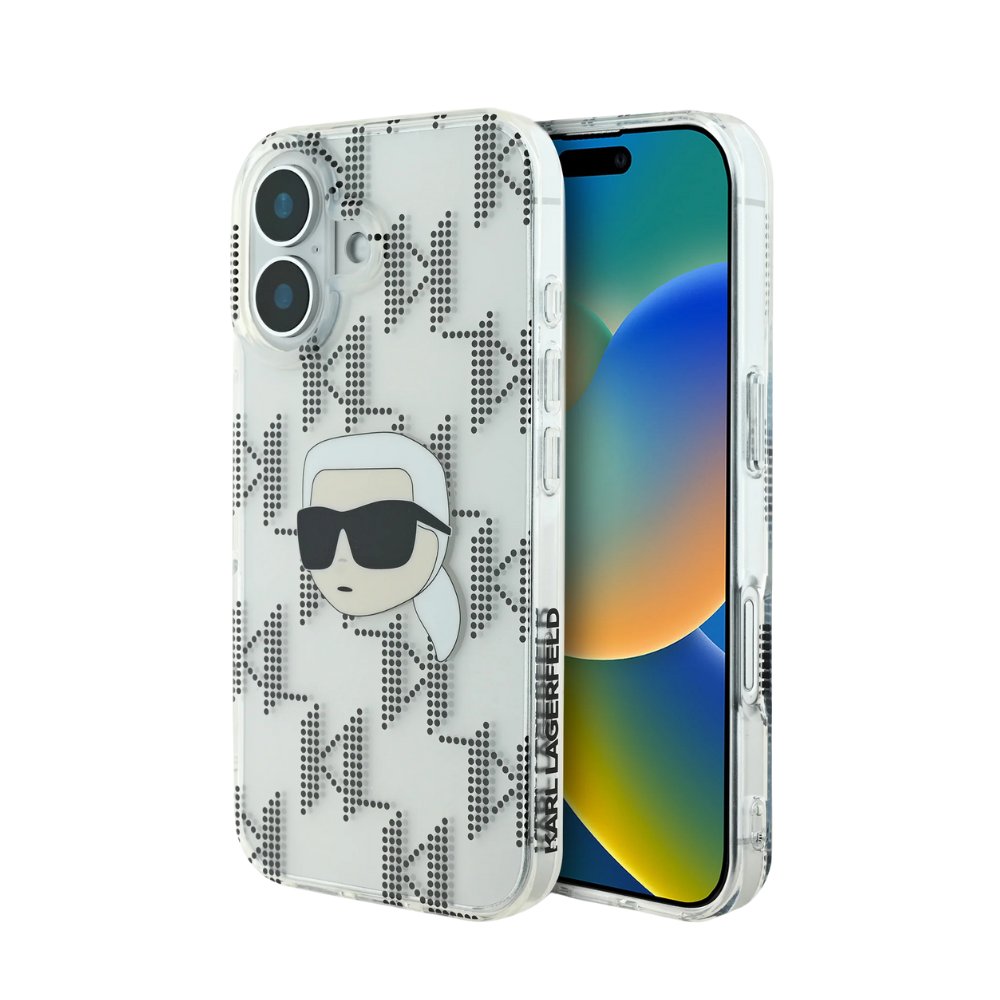 Estuche Karl Lagerfeld Hc Iml K. Head Monogram Electroplated Transparent iPhone 16