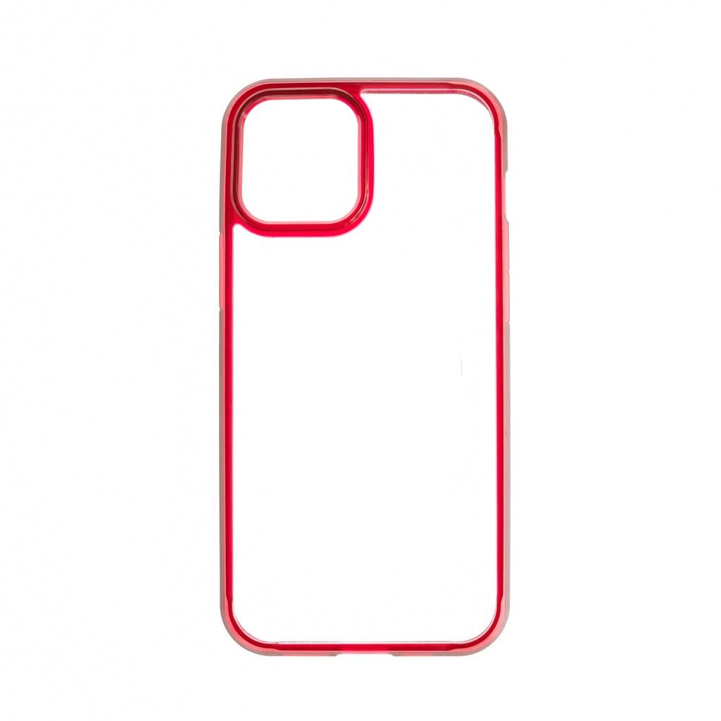 Estuche Clásico Spigen Transparente Marco Apple iPhone 13 Pro Max Color Rojo / Transparente