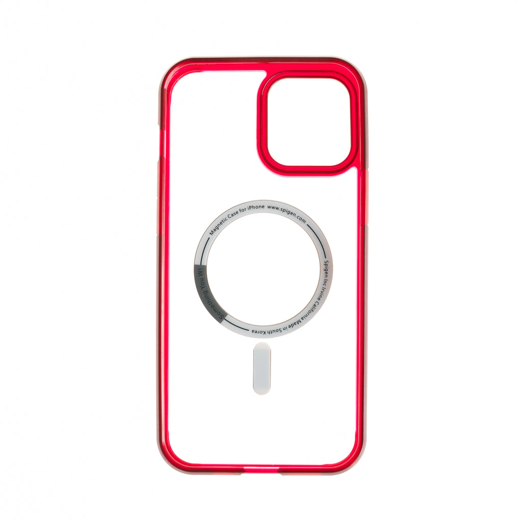 Estuche Clásico Spigen Transparente Marco Apple iPhone 13 Color Rojo / Transparente — foto 5