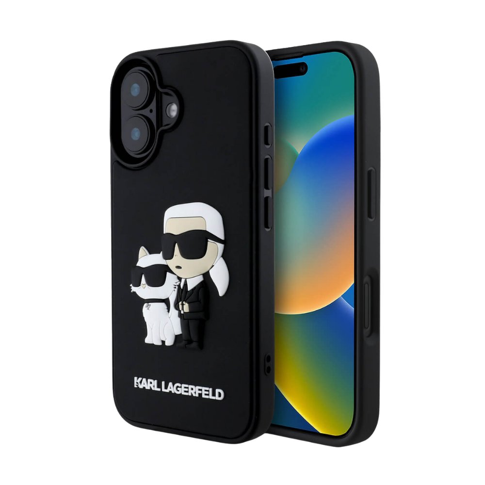 Estuche Karl Lagerfeld Hc 3d Rubber Kc Nft Black iPhone 16