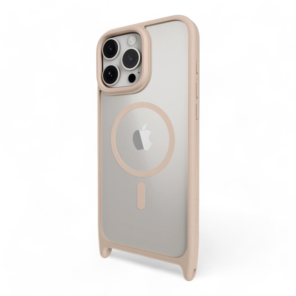 Estuche MagEasy Roam iPhone 16 Pro Roam M Shockproof Protective Case With Lanyard Color Rosado Arena — foto 2