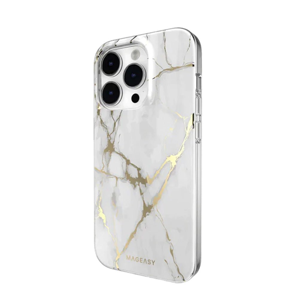 Estuche SwitchEasy Marble iPhone 14 Pro Champagne White Color Multicolor — foto 2