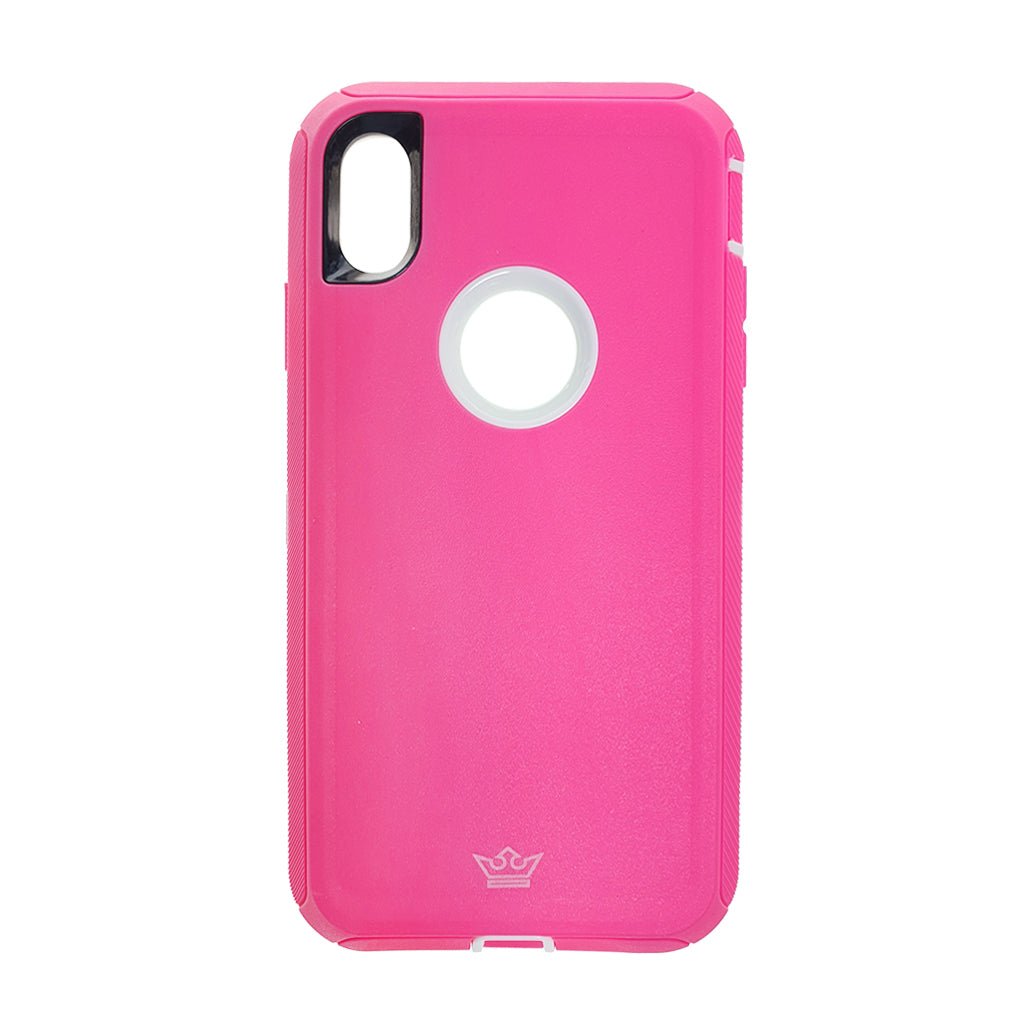 Case El Rey Defender | iPhone XS Max | Rosado/blanco