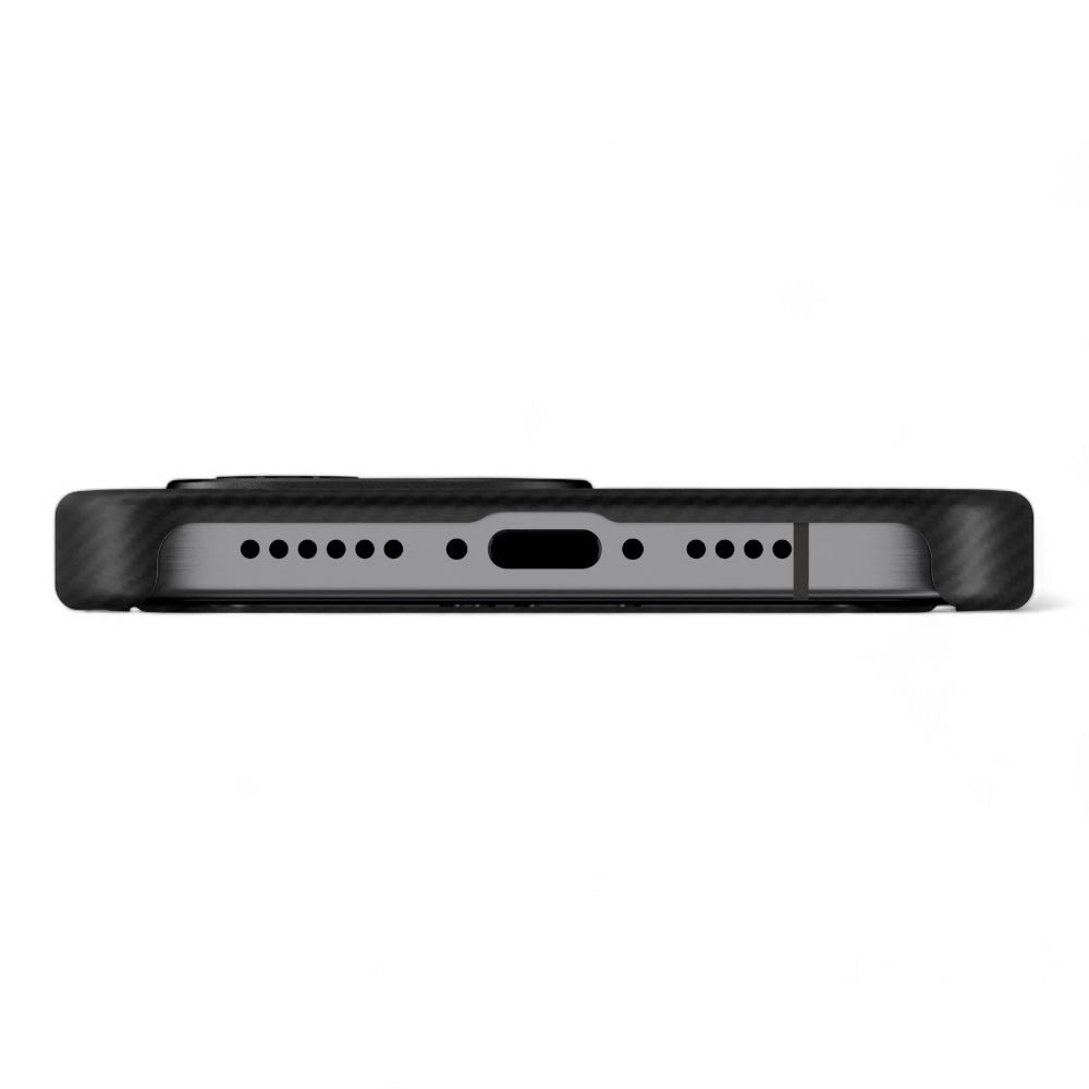Estuche SwitchEasy Skin iPhone 16 Pro Kev M Armaid Fiber Protective Case Color Negro/gris — foto 4