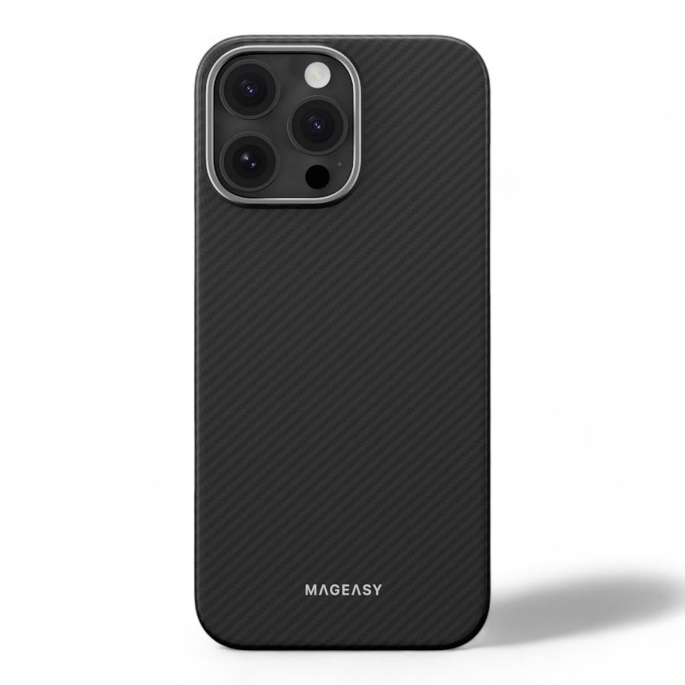 Estuche SwitchEasy Skin iPhone 16 Pro Kev M Armaid Fiber Protective Case Color Negro/gris