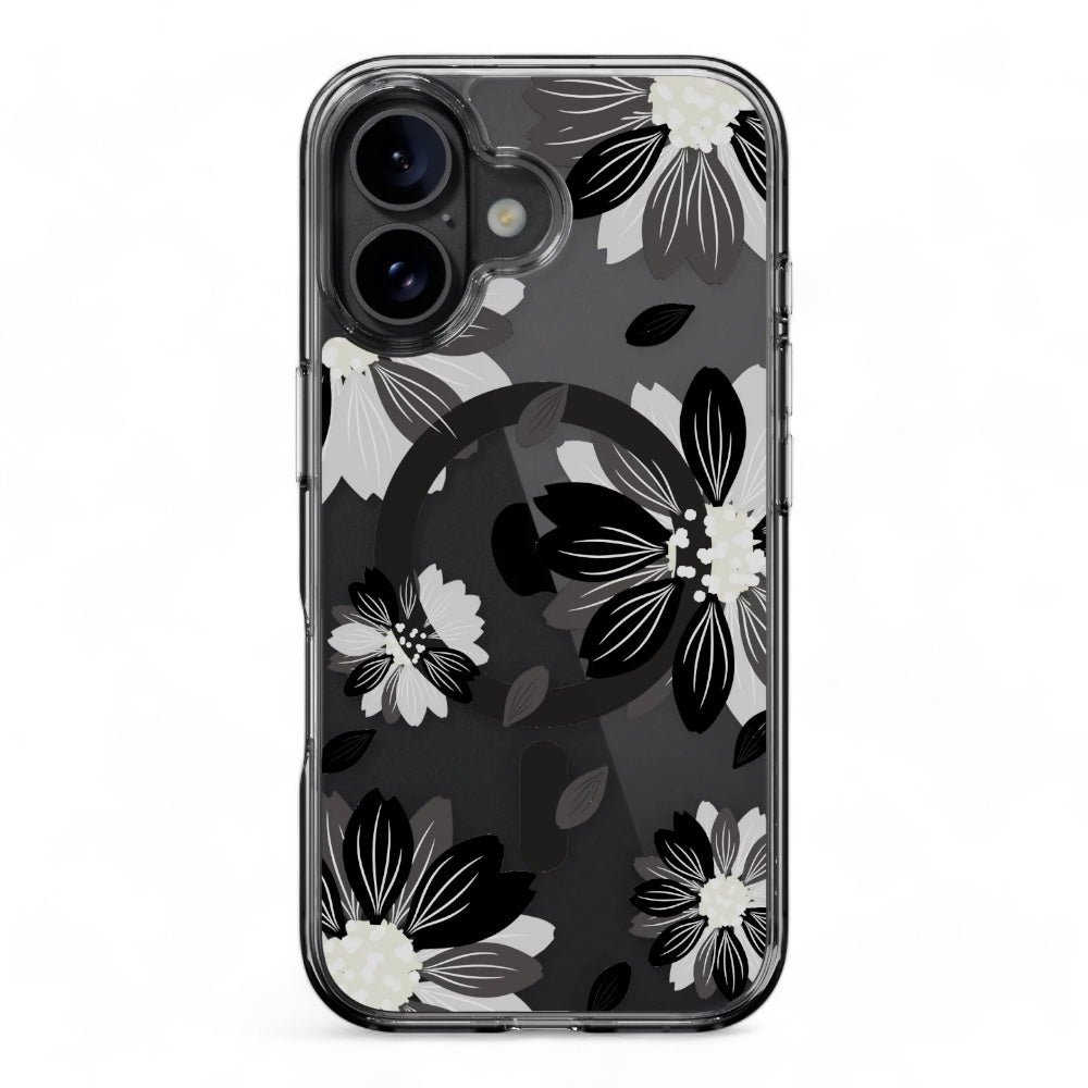 Estuche SwitchEasy Skin iPhone 16 Plus Style M Pattern Shockproof Case Black Flower Color Multicolor