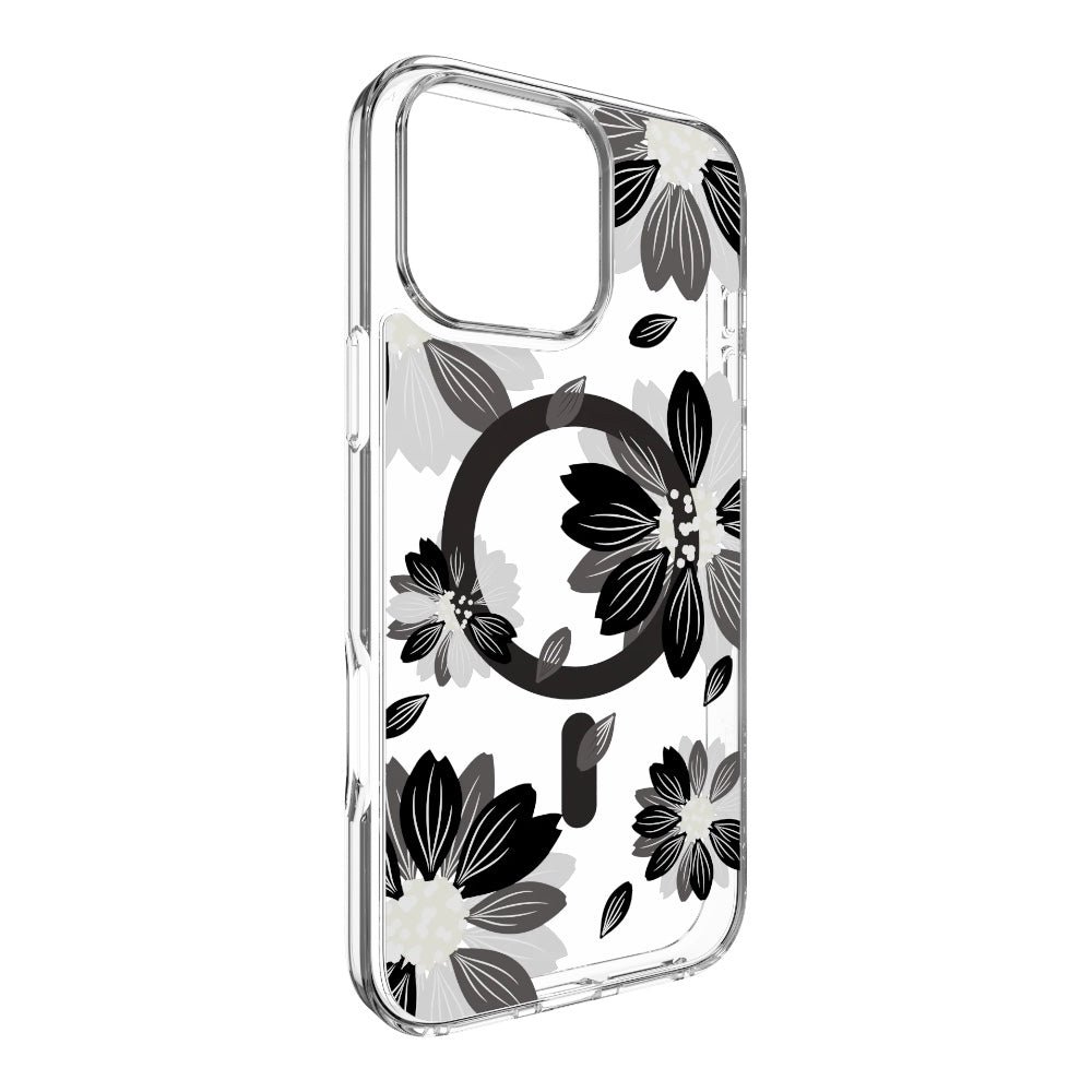 Estuche SwitchEasy Skin iPhone 16 Pro Style M Pattern Shockproof Case For 2024 iPhone 3 Lenses Black Flower Color Multicolor — foto 3