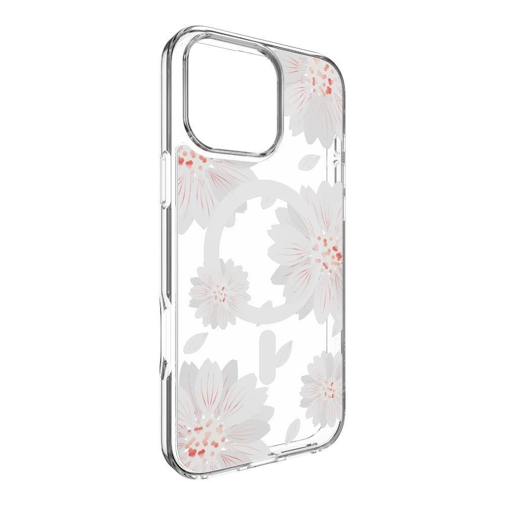 Estuche SwitchEasy Skin iPhone 16 Pro Style M Pattern Shockproof Case For 2024 iPhone 3 Lenses White Flower Color Multicolor — foto 3