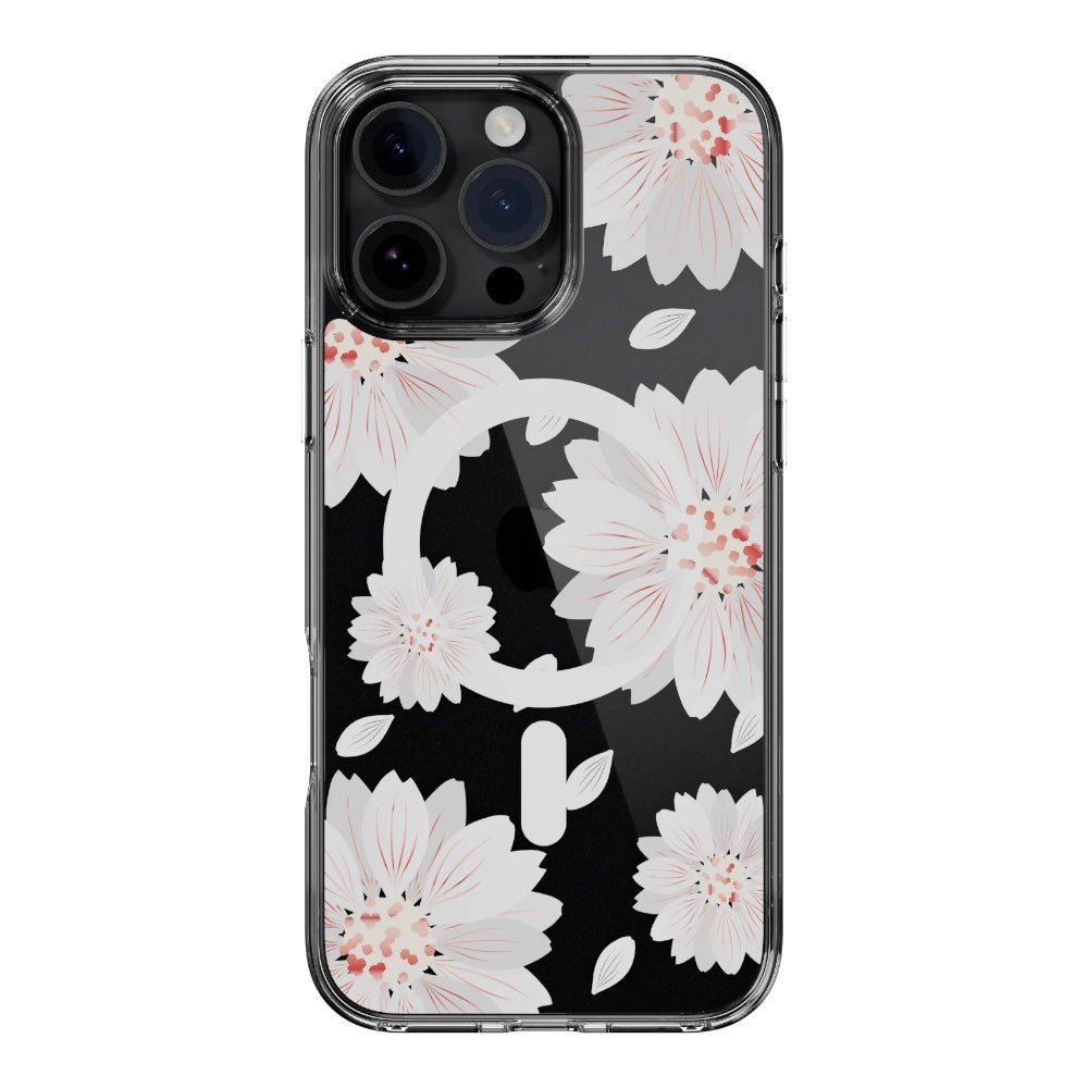 Estuche SwitchEasy Skin iPhone 16 Pro Style M Pattern Shockproof Case For 2024 iPhone 3 Lenses White Flower Color Multicolor