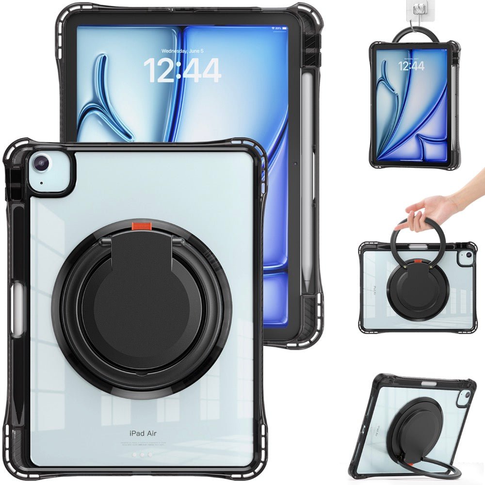 Estuche Transparent B Series Modelo iPad Air 11 2024 Color Negro con Strap — foto 2