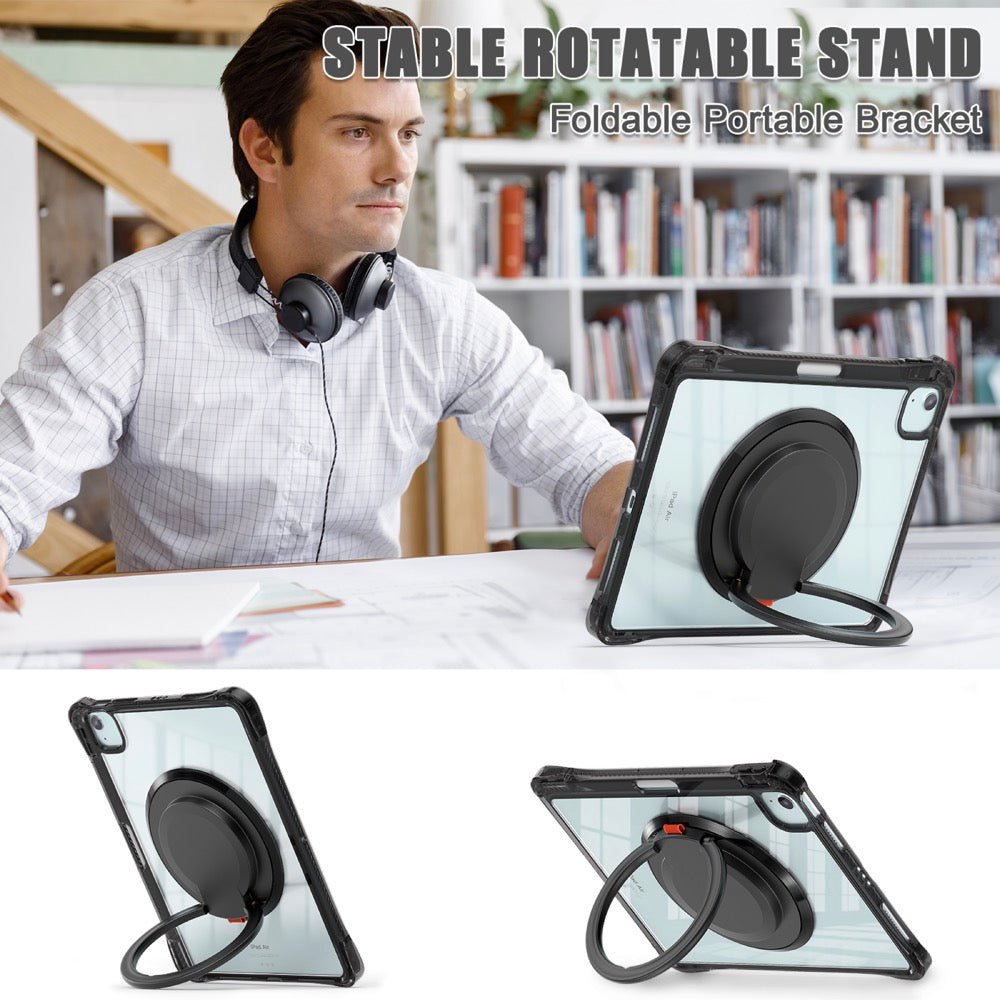 Estuche Transparent B Series Modelo iPad Air 11 2024 Color Negro con Strap — foto 3