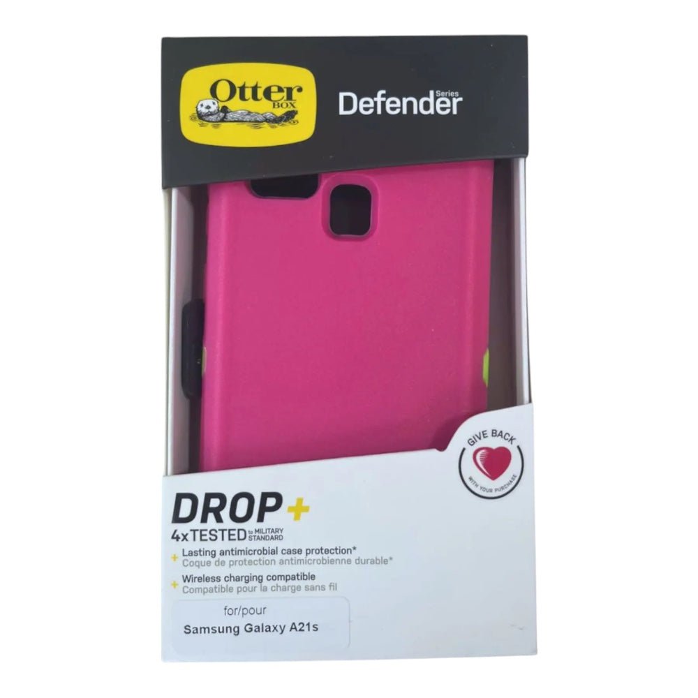 Case OtterBox Defender Samsung A21s - Rosado / Verde — foto 2