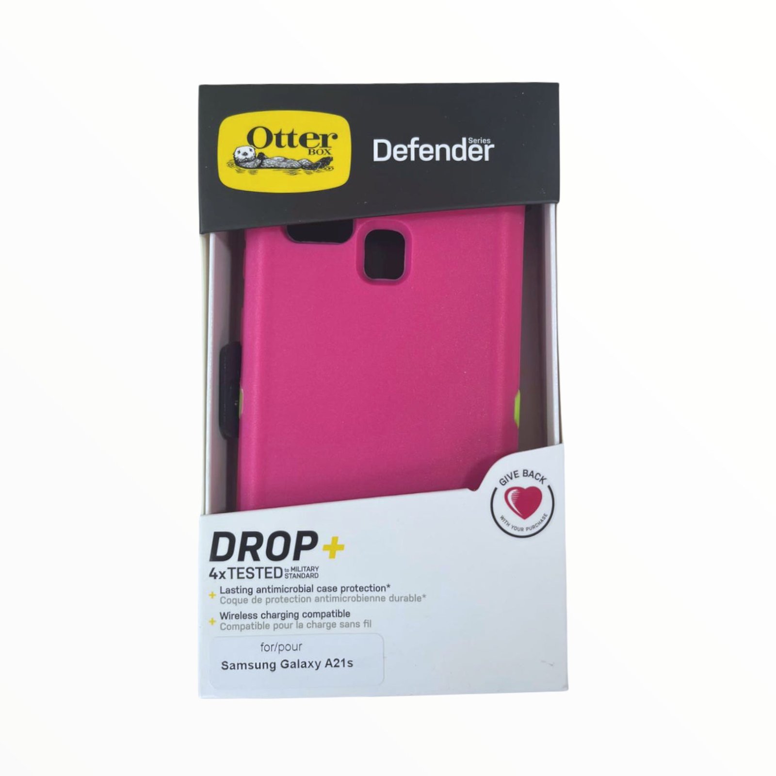 Case OtterBox Defender Samsung A21s - Rosado / Verde — foto 3