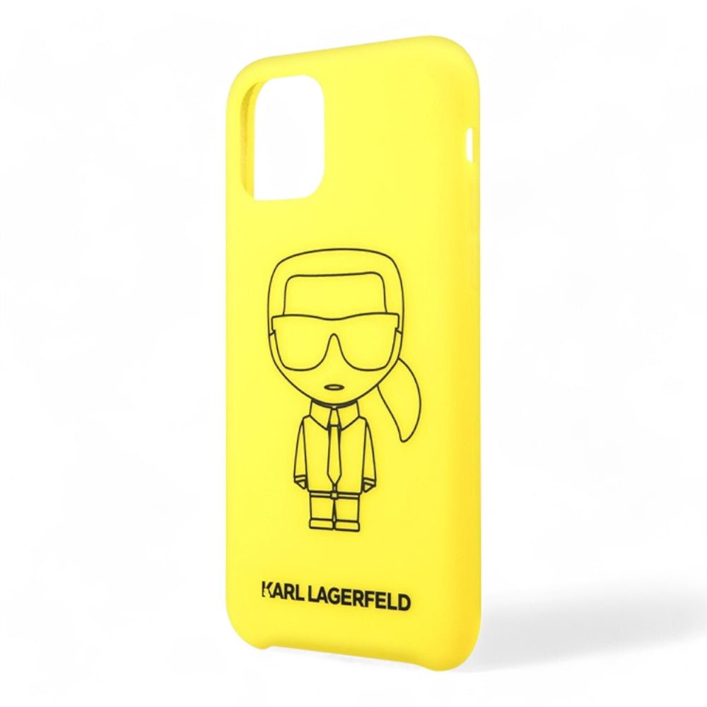 Estuche Karl Lagerfeld Silicone Ikonik Black Outline Yellow iPhone 11 Color Amarillo — foto 3
