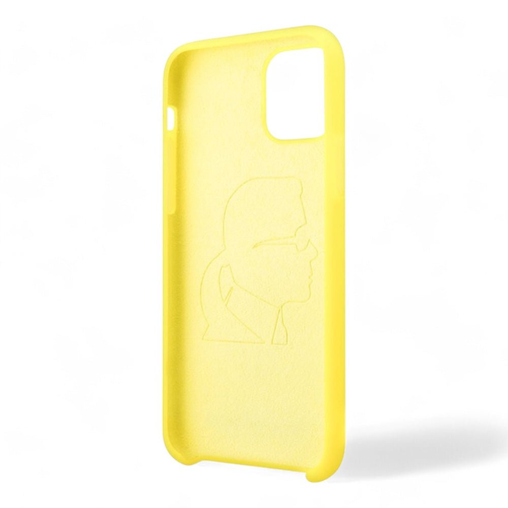 Estuche Karl Lagerfeld Silicone Ikonik Black Outline Yellow iPhone 11 Color Amarillo — foto 4