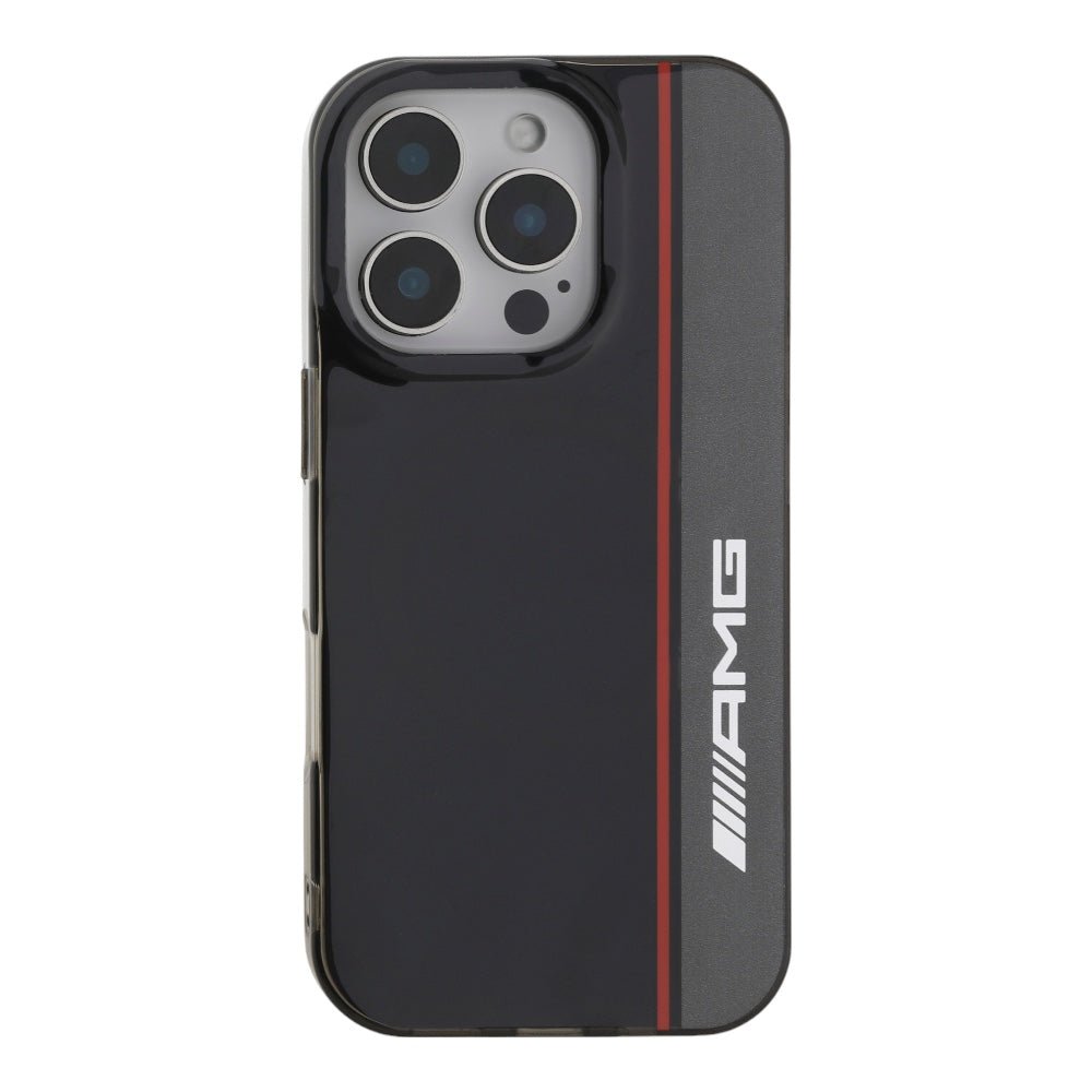 Estuche Amg Skin iPhone 16 Pro MagSafe Case Double Layer Bow Lines Black Color Negro