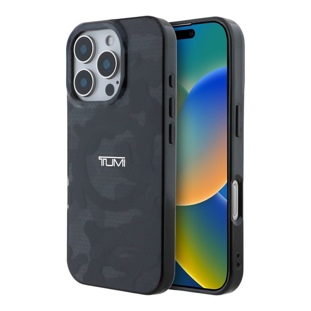 Estuche Tumi Skin iPhone 16 Pro Tumi Hc Double Layer Pc/tpu MagSafe Camo Print Color Gris — foto 2