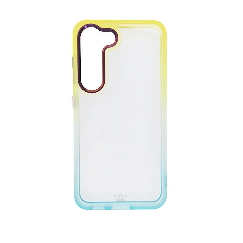 Estuche Clásico el Rey Degrade Samsung S23 Plus Color Amarillo / Turquesa