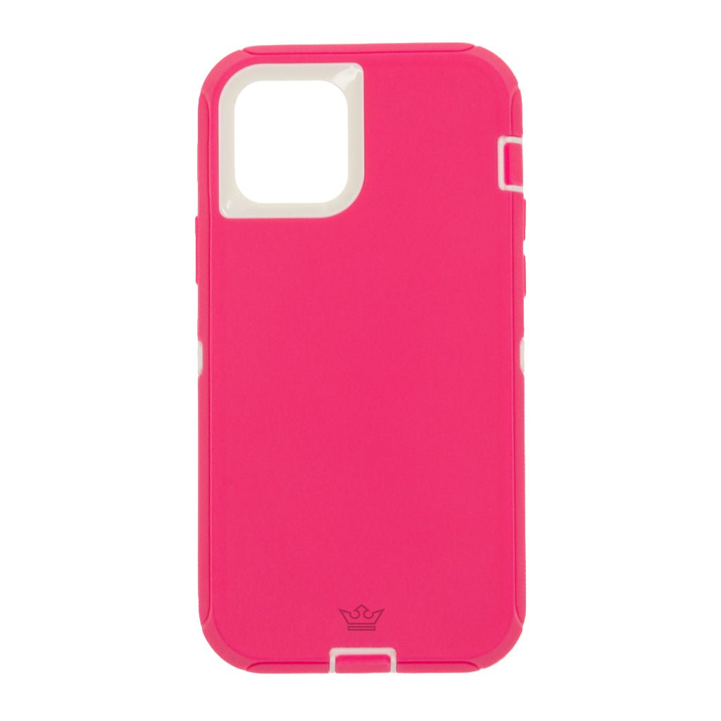 Case El Rey Defender para iPhone 12/12 Pro - Rosado/Blanco