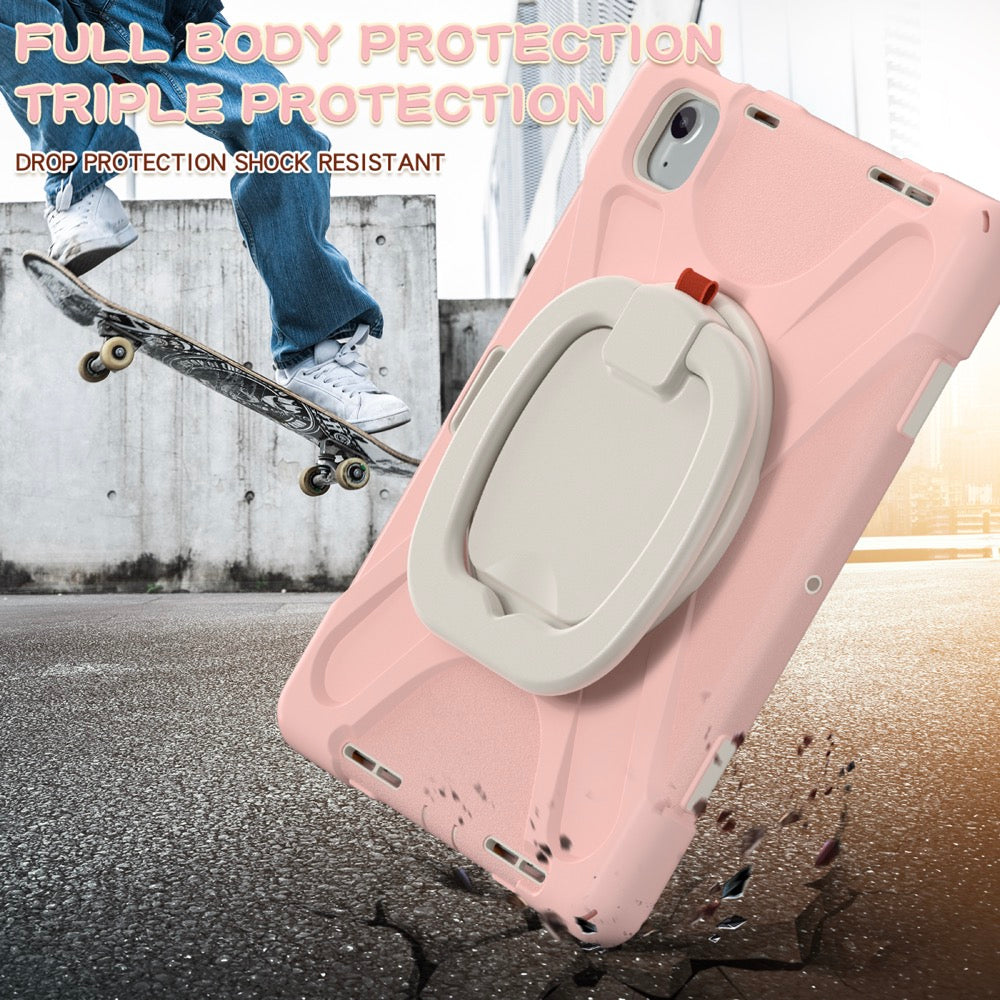 Estuche Pirate B Series Modelo iPad Air 11 2024 Color Rosado / Blanco con Strap — foto 6